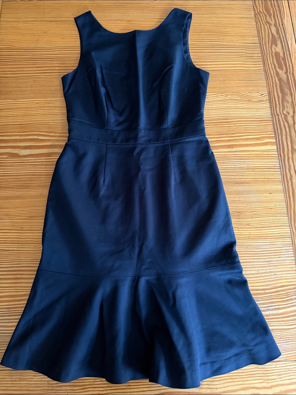Classic Navy Sleeveless Fit-and-Flare Dress